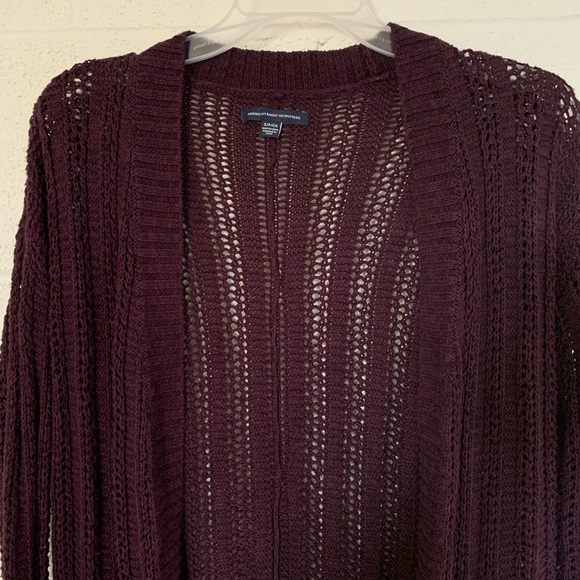 American Eagle Outfitters purple knit cardigan - Picture 3 of 6